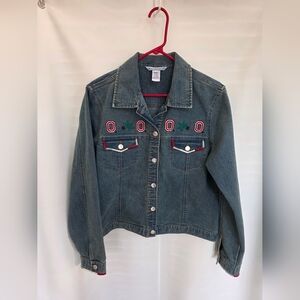 Vintage Belle Pointe Women's Denim OSU Jacket Size Size L/XL